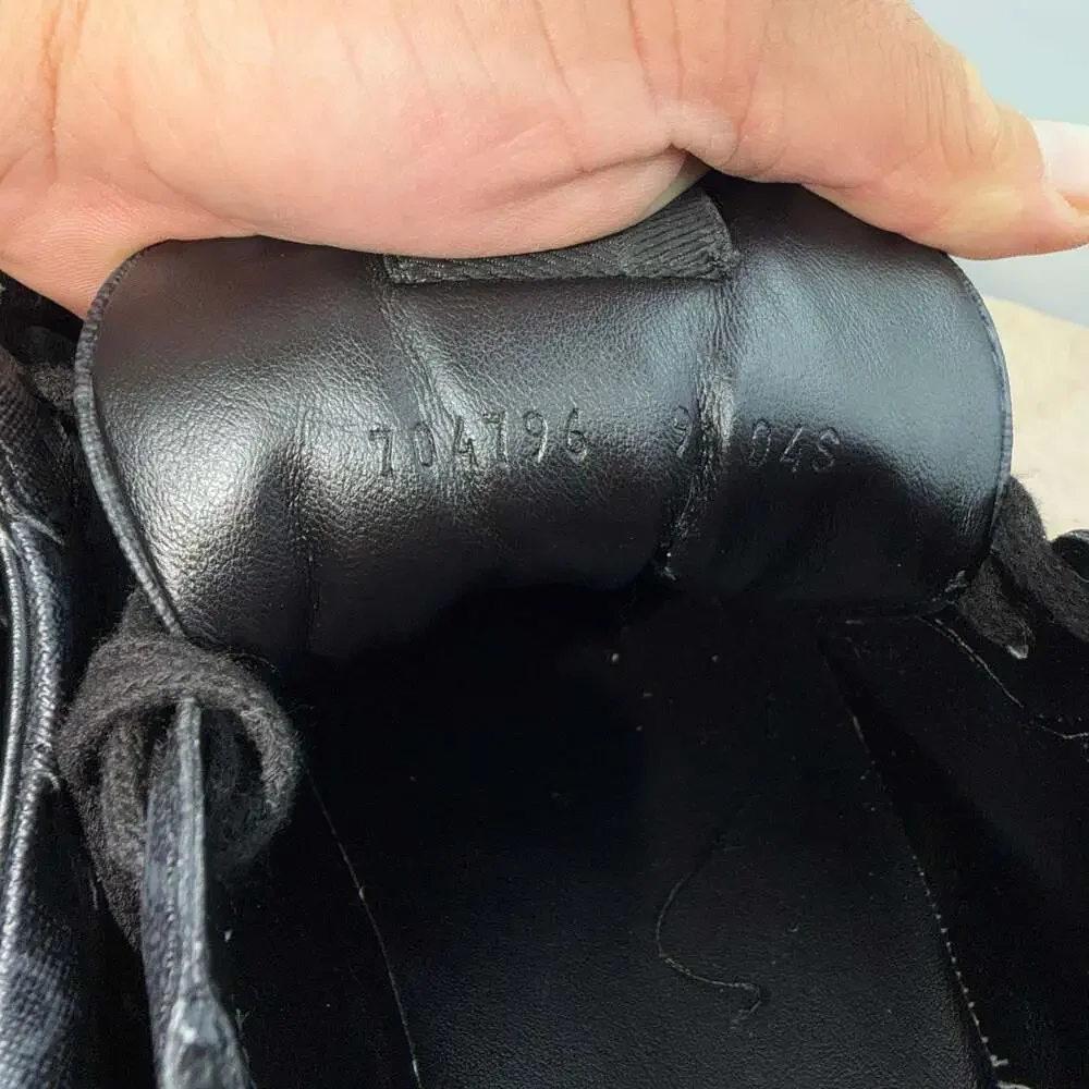 Gucci GG Rhyton Black Monogram Canvas Sneakers 704796 KGD00 1000